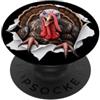 4TurkeyLovers Divertente tacchino che sbircia carino zoo amante degli animali PopSockets PopGrip Adesivo