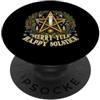 Merry Yule Happy Winter Solstice Holiday Merry Yule Felice Solstizio Natale Pagano Pentagramma Yule PopSockets PopGrip Adesivo
