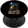 Merry Yule Happy Winter Solstice Holiday Faresti meglio a guardare fuori Yule Cat cultura islandese Pagan PopSockets PopGrip Adesivo