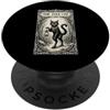 Merry Yule Happy Winter Solstice Holiday Il gatto di Yule Solstice d'inverno Buon Natale buio PopSockets PopGrip Adesivo