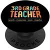 Matching Groovy 60s Style Teacher Spirit Insegnante di terza elementare insegna motivare l'amore ispira il motto dell'insegnamento PopSockets PopGrip Adesivo