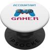 Dibba Designs Ragioniere Di Giorno Gamer Di Notte Joystick Controller Divertente PopSockets PopGrip Adesivo