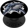 4WhaleLovers Divertente balena che sbircia carino zoo amante degli animali PopSockets PopGrip Adesivo
