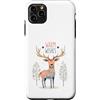 Cozy Christmas Custodia per iPhone 11 Pro Max Warm Wishes Deer Winter Holiday Woodland Antlers Nordic