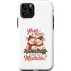 Christmas Farm Custodia per iPhone 11 Pro Hogs and Kisses Under the Mistletoe Funny Pig Christmas