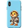 Duck Astronaut Space Exploration Sci-Fi Custodia per iPhone X/XS Fiducioso, anatra, astronauta, in, spazio, cartone animato, design