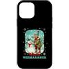 Classic Christmas Vintage Xmas Nostalgic Custodia per iPhone 12 mini Weimaraner Snowy Winter Wonderland Snowman, vacanza retrò