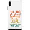 Clever Equation Math Humor Custodia per iPhone XS Max Ecco dove ho disegnato la linea Retro Math Algebra Pun