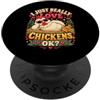 I Just Really Love Chickens, OK? by NLTS Amo davvero i polli OK Chicken Lover PopSockets PopGrip Adesivo