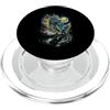 Vintage Ying Yang Phoenix Moon Fire Bird Phoenix Ululando Luna Vintage Ying Yang Phoenix Luna Foresta PopSockets PopGrip per MagSafe