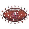 Iconic Puzzles Puzzle iconici, stemma dei San Francisco 49ers, puzzle in legno realizzato con materiali ecologicamente sostenibili al 100%