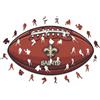 Iconic Puzzles Puzzle iconico, stemma dei New Orleans Saints, puzzle in legno realizzato con materiali ecologici e sostenibili al 100%