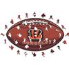 Iconic Puzzles Puzzle iconico, stemma dei Cincinnati Bengals, puzzle in legno realizzato con materiali ecologicamente sostenibili al 100%