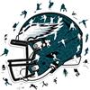 Iconic Puzzles Puzzle iconici - Casco dei Philadelphia Eagles, puzzle in legno con licenza ufficiale NFL