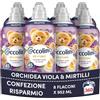 Coccolino Ammorbidente Concentrato Perfume Orchidea viola e mirtilli, Ammorbidente Lavatrice, Freschezza Lunga Durata, Dermatologicamente Testato, 45 Lavaggi, 8 x 952 ml