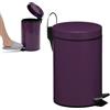 PREMIER Housewares 506435 Pattumiera a Pedale in Acciaio Inox, 3 L, Viola