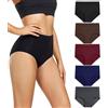 wirarpa Mutande Donna Culotte Vita Alta Slip Cotone Mutantina Elastiche Pantaloncini Post Parto Pacco da 5
