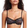 DotVol Donne Grandi Taglie Trasparente Senza Fili Reggiseno da Balcone Sfoderato Reggiseno in Pizzo