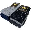 Lucchetti Socks Milano Set da 6 Paia di calze uomo lunghe caldo cotone colorate tendenza pois fantasia fashion Made in Italy