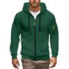 duaicnvow Felpa Uomo con Zip e Cappuccio Leggera Hoodie da Lavoro Manica Lunga | Giacca Militare Felpe Cotone con Cerniera Cotone Trekking Giacca Sportiva Autunno Taglie Forti Sweatshirt con Tasche Inverno