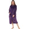 Suzy & Me Ladies Zip Frontale morbido vestaglia in pile goffrato