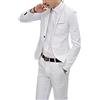 dPois Completo da Uomo 2 Pezzi Gentleman Suit Abito da Sposa Slim Fit Tuta da Cerimonia Matrimonio Dinner Tuxedo Vestito Smoking Formale Business Blazer Giacca e Pantaloni