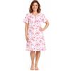 Leedya Camicia da Notte Donna Manica Corta in Cotone 100% - Estiva, Freschezza e Traspirabilità Naturale, vestibilità Comoda, Made in Italy