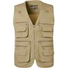 Gefomuofe Gilet da lavoro da uomo, senza maniche, multi-tasca, in cotone, per campeggio, caccia, ad asciugatura rapida, multifunzione, per escursioni, campeggio, safari, trekking, con molte tasche
