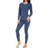 wirarpa Set di Intimo Termico in Cotone per Donne Pigiama Maglia | Lunga Giacca con Top e Pantaloni, Abbigliamento Termico per l'Autunno