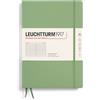 LEUCHTTURM1917 Taccuino Composition B5 Copertina rigida Sage A righe | 219 pagine numerate, indice, cucito a filo, tasca a soffietto, 2 segnapagina, set di adesivi