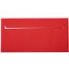 Paper24 Confezione da 25 Buste DIN lunghe, 110 x 220 mm, con striscia adesiva, 120 g/m² 10 rosso