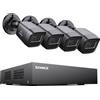SANNCE CCTV Kit Sistema di Videosorveglianza 1080p DVR 8CH *4 Telecamere di Sorv