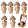 TOYMIS 6 Sets Piccolo Orso Artigianale Scatola, Mini Peluche Il Mio Piccolo Orso Preoccupazioni con Cartolina Incoraggiamento Peluche Morbido Abbraccio Tasca Supporto Emotivo Regalo Positivo