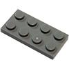 LEGO Parti e pezzi: Grigio Scuro (Grigio Pietra Scuro) 2x4 Piatto x20