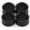 KINGCOO 4 ruote in plastica da 52 mm, diametro 10 Y, offset: 3 mm, esagonale, 12 mm, per 1:10 RC On-Road Run-flating Drift Touring Racing Rallye Auto 1,9 pollici (nero)