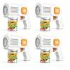 P PANACARE PANACARE - Set di 4 pistole per bolle di sapone, per bambini, oltre 10.000 bolle/min, con soluzione per bolle di sapone, luce LED, regalo per bambini/compleanno/festa/matrimonio, 4 pezzi (bianco)