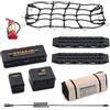 Ezweiji RC Crawler Accessori 1/10 Truck Barre Rc Accessori Set 8 in 1 Contenitore Serbatoio Rete Bagagli, Pala per Traxxas Slash Axial SCX10 TRX4 (Nero Bianco)