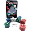 Glac Store Set da Poker con Scatola in Metallo, 100 Fiches, per Texas Hold'em, Omaha, Blackjack