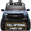Mondial Toys Chevrolet Silverado ZR2 24V Maxi Fuoristrada 2 Posti Auto Macchina Elettrica per Bambini Telecomando Luci a Led Bluetooth Ammortizzatori Carico Massimo 60 Kg (Blu)