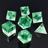 BESCON DICE Bescon Crystal Clear (Unpainted) Sharp Edge DND Dice Set of 7, Razor Edged Polyhedral D&D Dice Set for Dungeons and Dragons Role Playing Games, MintGreen Color
