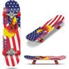 l&j Skateboard professionale per adulti, ragazzi, bambini, adolescenti, principianti, Grande 78x20 cm 7 strati legno in acero canadese Tavola Double Kick Board concavo trick Skateboard Colorato