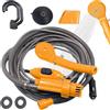 Aicharynic Doccia da campeggio, 12 V, portatile da campeggio con pompa, set doccia mobile con soffione e tubo, doccia da campeggio, tubo flessibile per campeggio, viaggi, giardino, pulizia animali