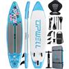 UPWELL Stand Up Paddle Board Sup Gonfiabile con sup Accessori Incluso Sedile per Kayak, Zaino, Pagaia, Guinzaglio, Pompa a mano, Pinne