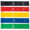 DAMBROFIT Mini Band Elastici Fitness Set 5 Pezzi ad Anello, 5 Livelli di Resistenza per Glutei, Gambe e Braccia, Bande Elastiche Corte per Allenamento Casa, Yoga, Pilates e Fisioterapia, con Borsa