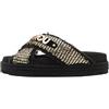 Mou - Criss-cross rope sandal raffie. Slipper Donna fascia incrociata in tessuto. Ciabatta estiva comfort con platform.