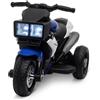 HOMCOM Moto Elettrica per Bambini 3-5 Anni 3 Ruote Luci Suoni Batteria 6V Blu