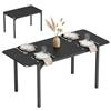 HOMCOM Tavolo Allungabile Rettangolare 4-6 Posti Espandibile da 120-160 cm Nero