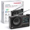 Thomson RT400DABBT Radio Sveglia DAB+ Bluetooth USB Batteria Ricaricabile Nero
