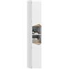 HOMCOM Mobile Colonna Bagno con 2 Ripiani Aperti e 2 Armadietti Bianco e Legno