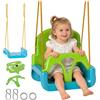 Outsunny Altalena per Bambini 9-36 Mesi con Corda Regolabile e Cintura Verde